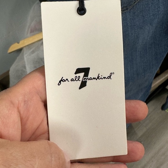 7 For All Mankind The Ankle Skinny Distressed Jeans - Picture 7 of 8